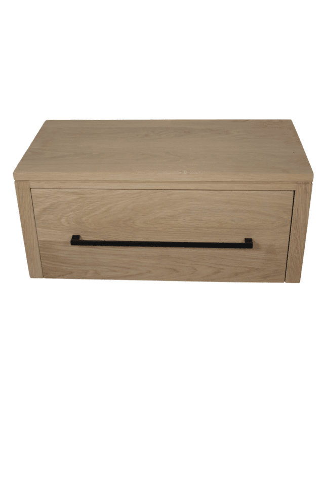 Hangend badkamermeubel van eiken hout 80x43,5x35cm