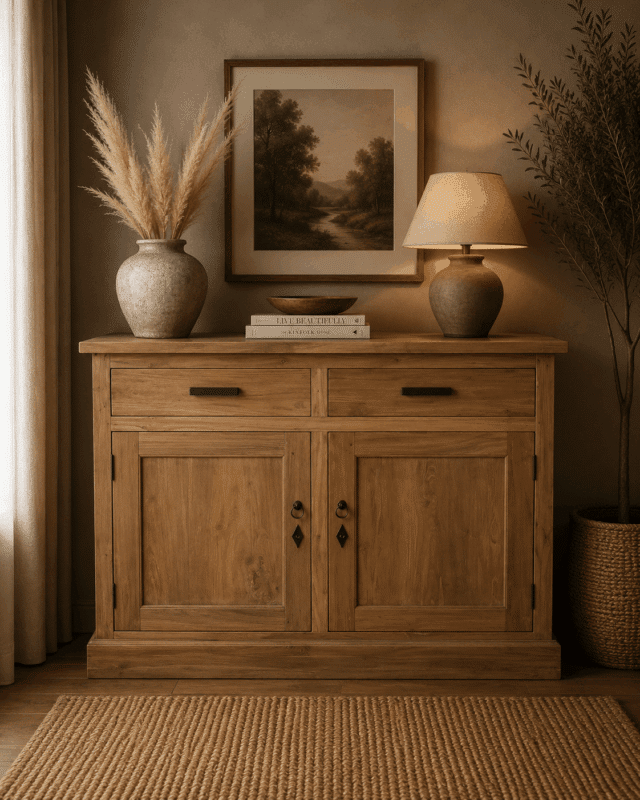 Sd teak houten dressoir 110 cm
