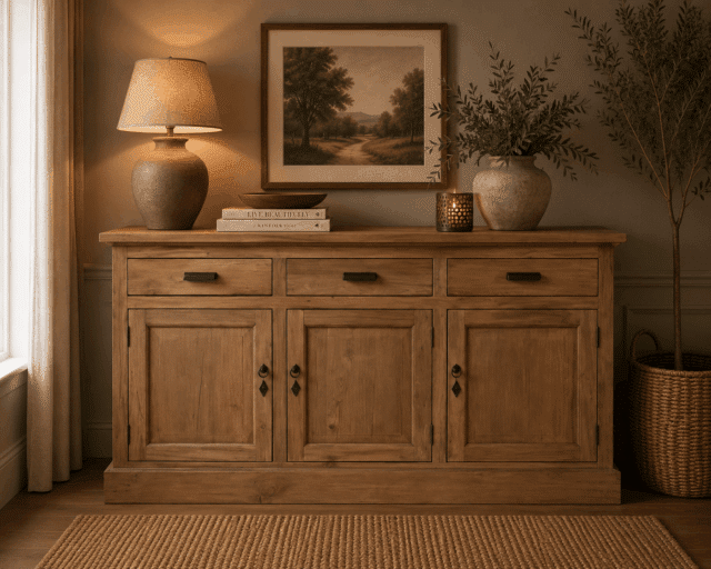 Teak houten dressoir 150 cm