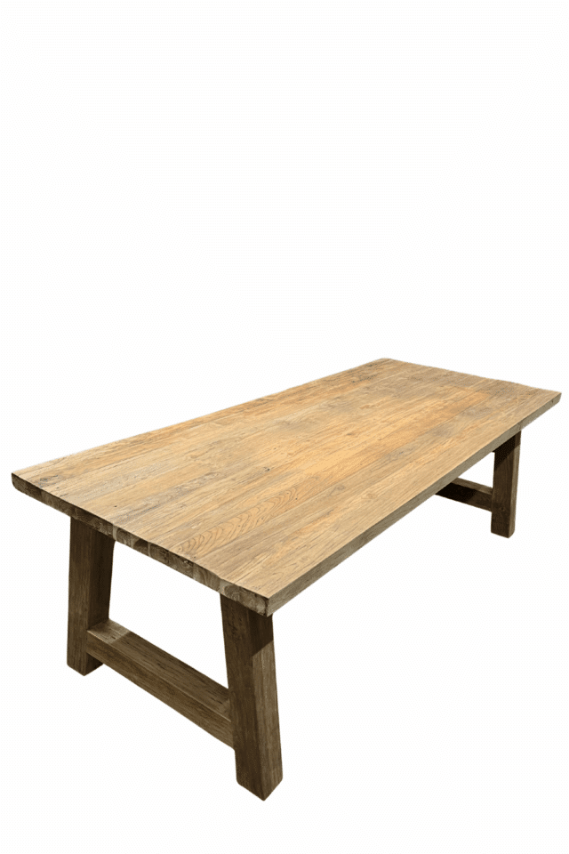 Landelijke eettafel teak hout 240 cm