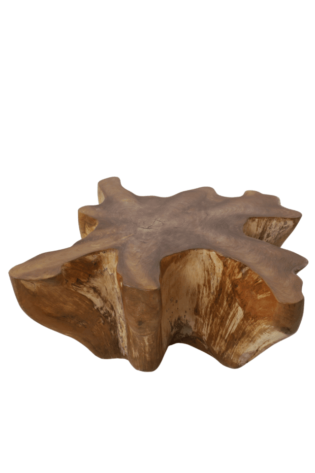 unieke grillige Wortel teak salontafel 115x104x46 cm