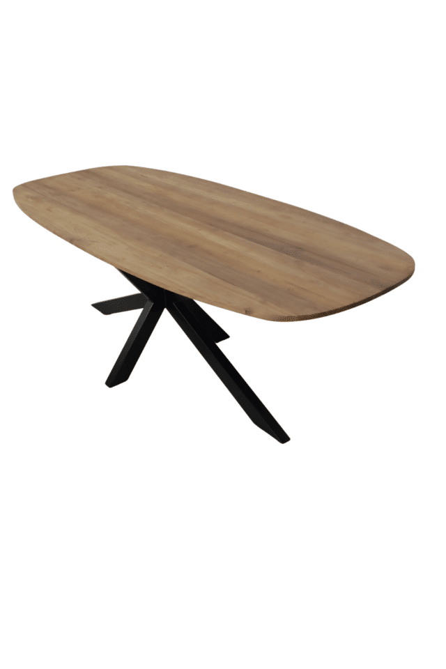 Deens ovale teak houten eettafel 220x100x77 cm