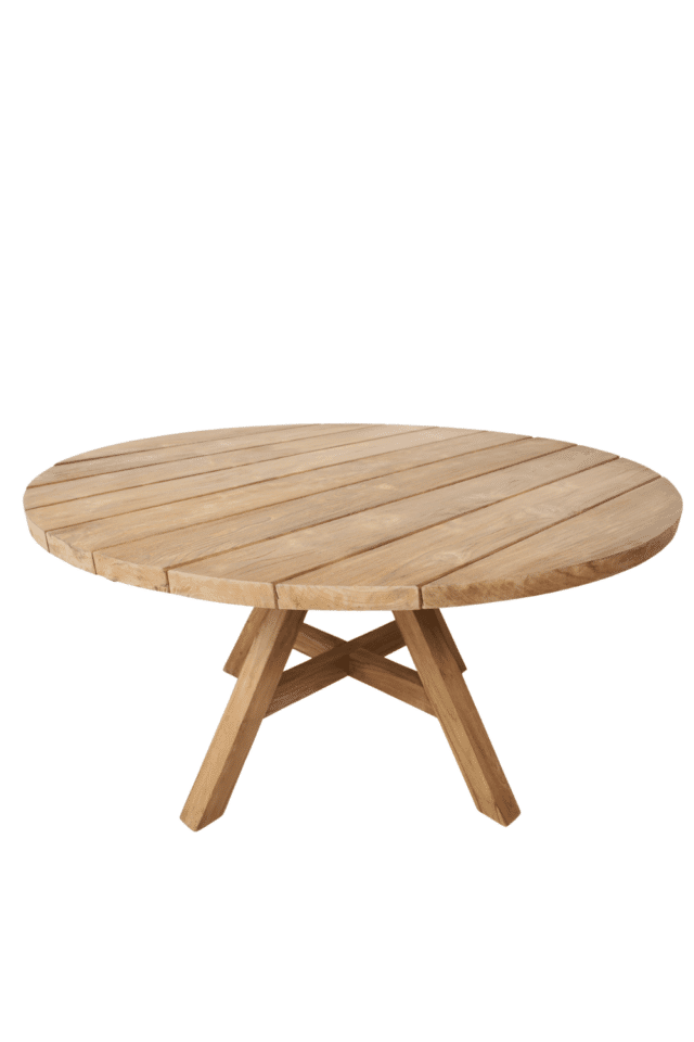 Teak houten ronde tuintafel 150 cm