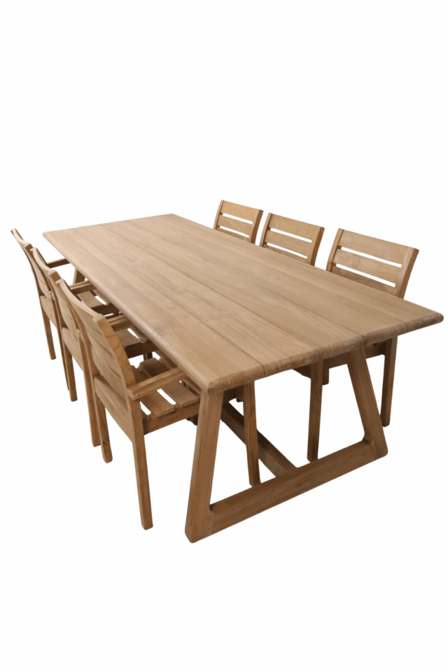 Teak houten tuintafel 250x100x78 cm