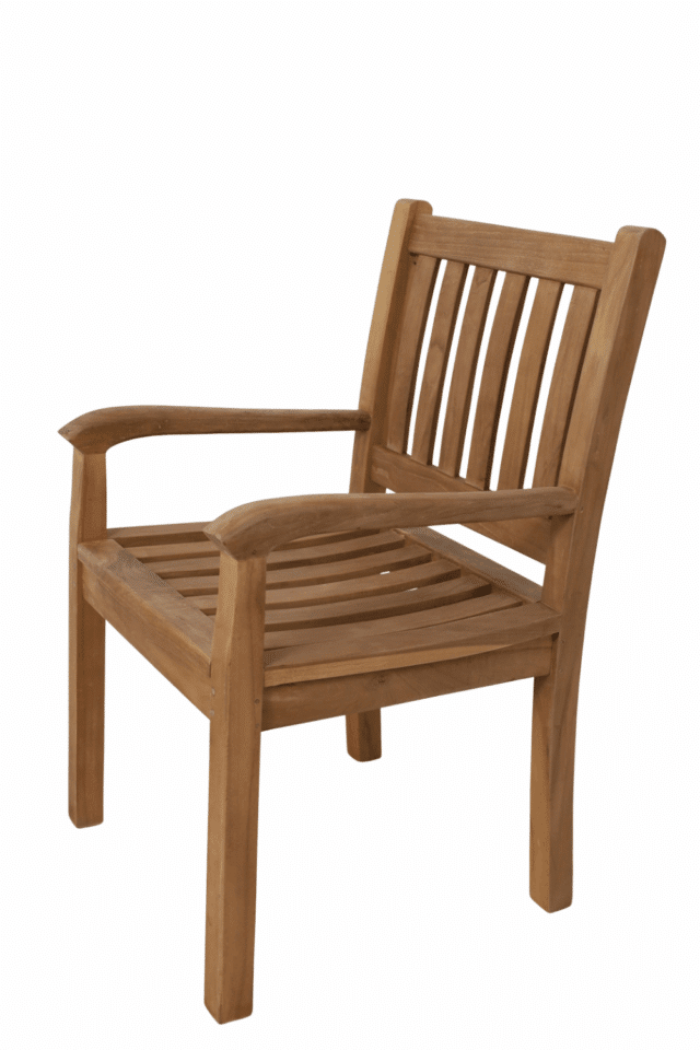 landelijke Teak tuin stoel met armleuning Beaufort