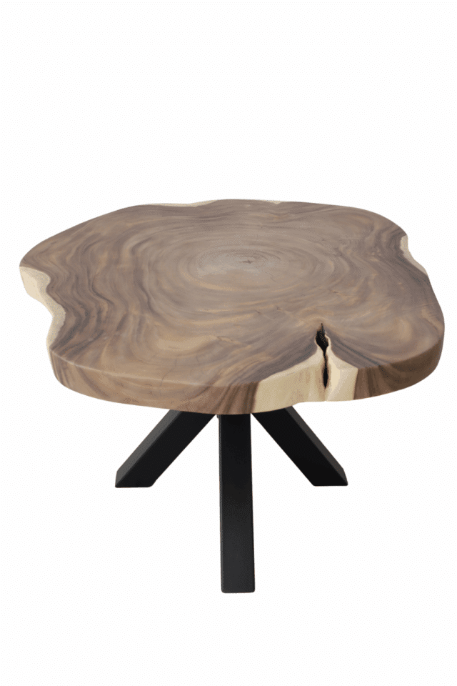 Suar boomstam tafel rond 140x124x79 cm