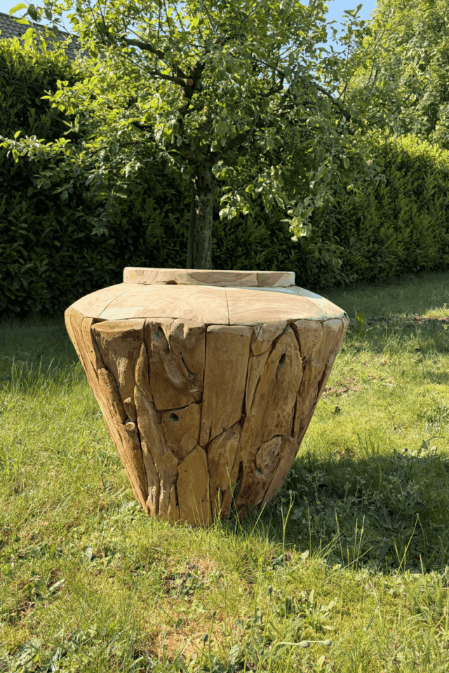 Teak houten wortel teak vaas pot voor buite
