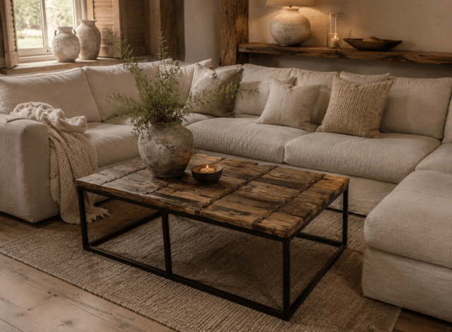 Landelijke salontafel deur salontafel oud ruw hout 150x80x50 cm