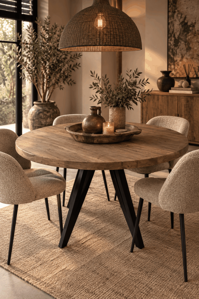 ronde-teak-houten-rural-eettafel-140-cm
