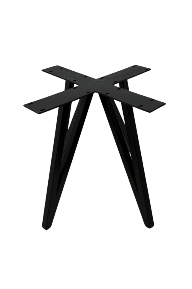 Zwarte metalen poot voor onder een ronde tafel 80x80x72 cm