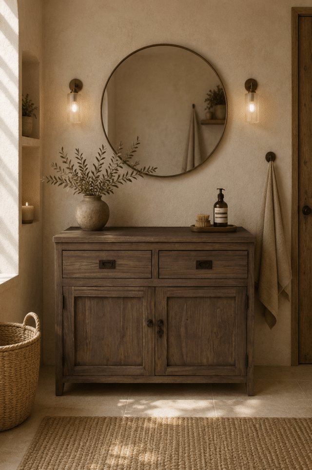 teak houten badkamermeubel
