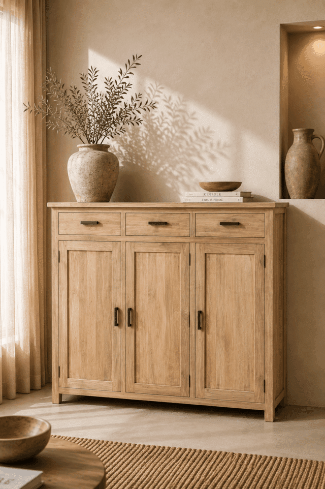 teak houten gangkast Schoenenkast opbergkast 156x45x150 cm